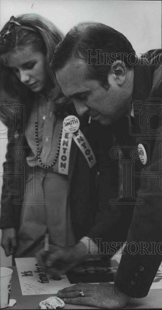 1980 Press Photo US Congressman Republican Albert Lee Smith and Ashley Warfel - Historic Images