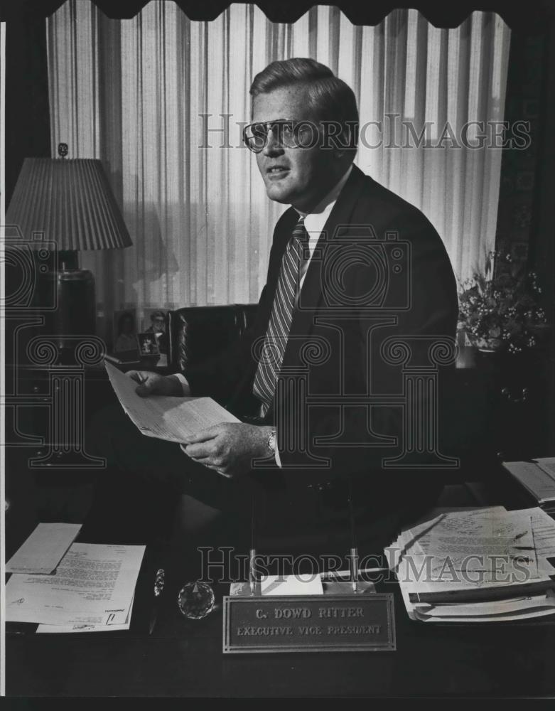 1982 Press Photo C. Dowd Ritter, First National Bank, Birmingham, Alabama - Historic Images