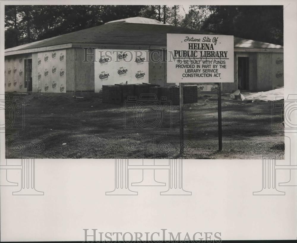 1987 Press Photo Helena Public Library under construction in Helena, Alabama - Historic Images