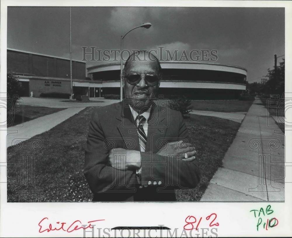 Press Photo former Parker High School Principal Edward &quot;Bubba&quot; Thompson - Historic Images