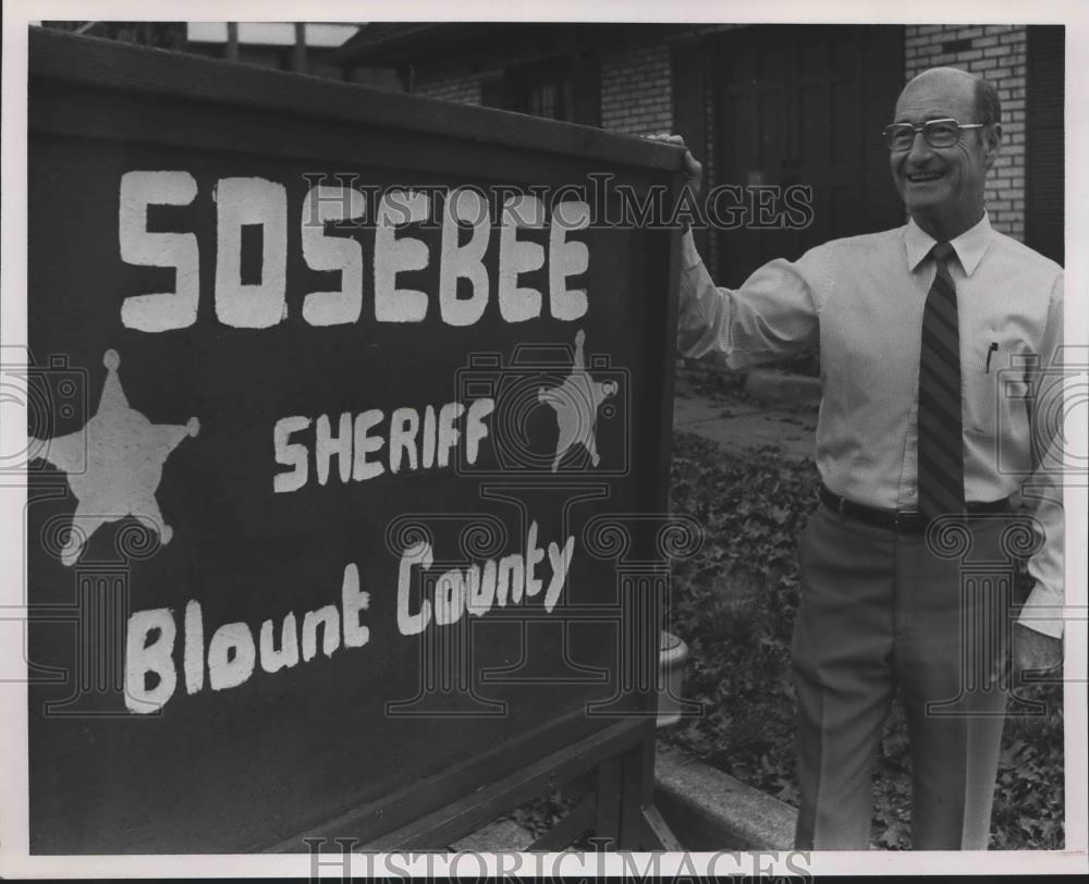 1986 Press Photo E.E. Sosebee, Sheriff in Blount County, Alabama - abna39748 - Historic Images
