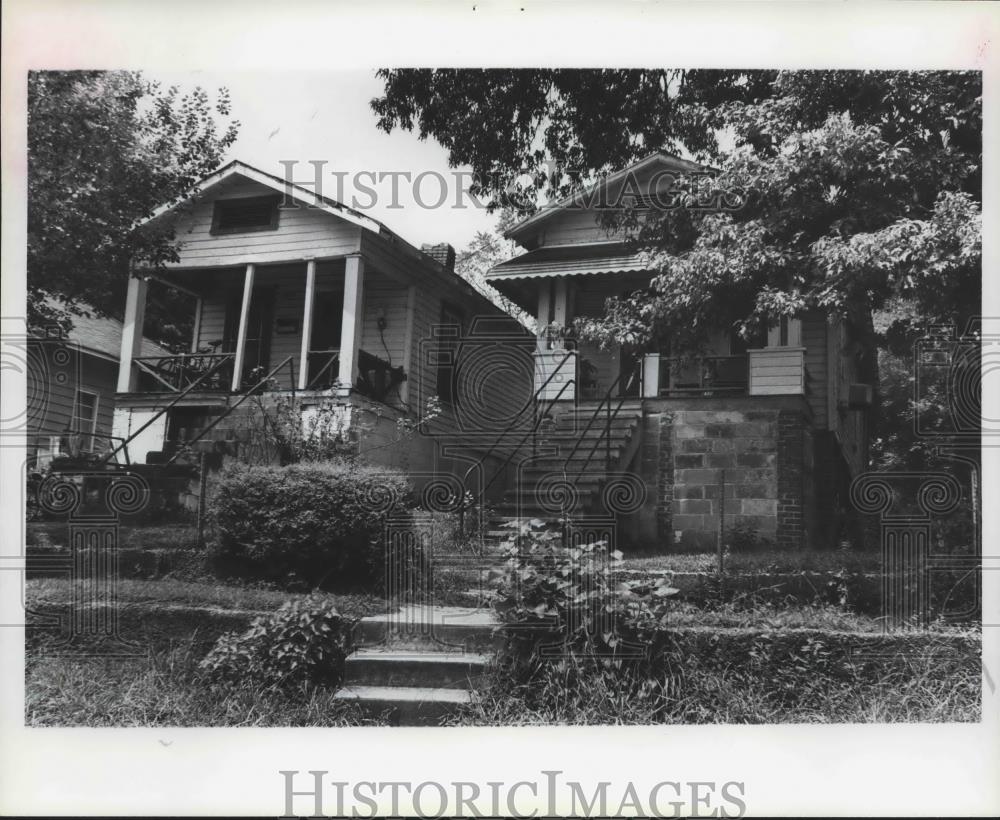 1979 Press Photo Rosedale Neighborhood Houses on Narrow Lots, Alabama - Historic Images