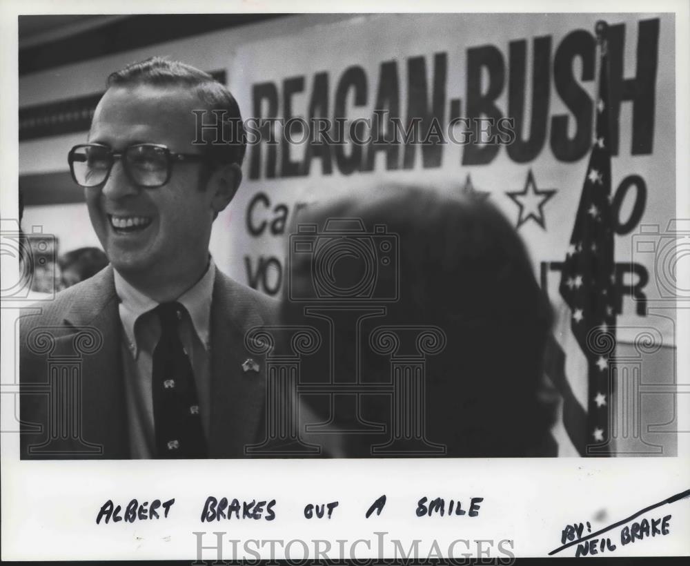 1980 Press Photo Politician Albert Lee Smith at campaign rally - abna40005 - Historic Images