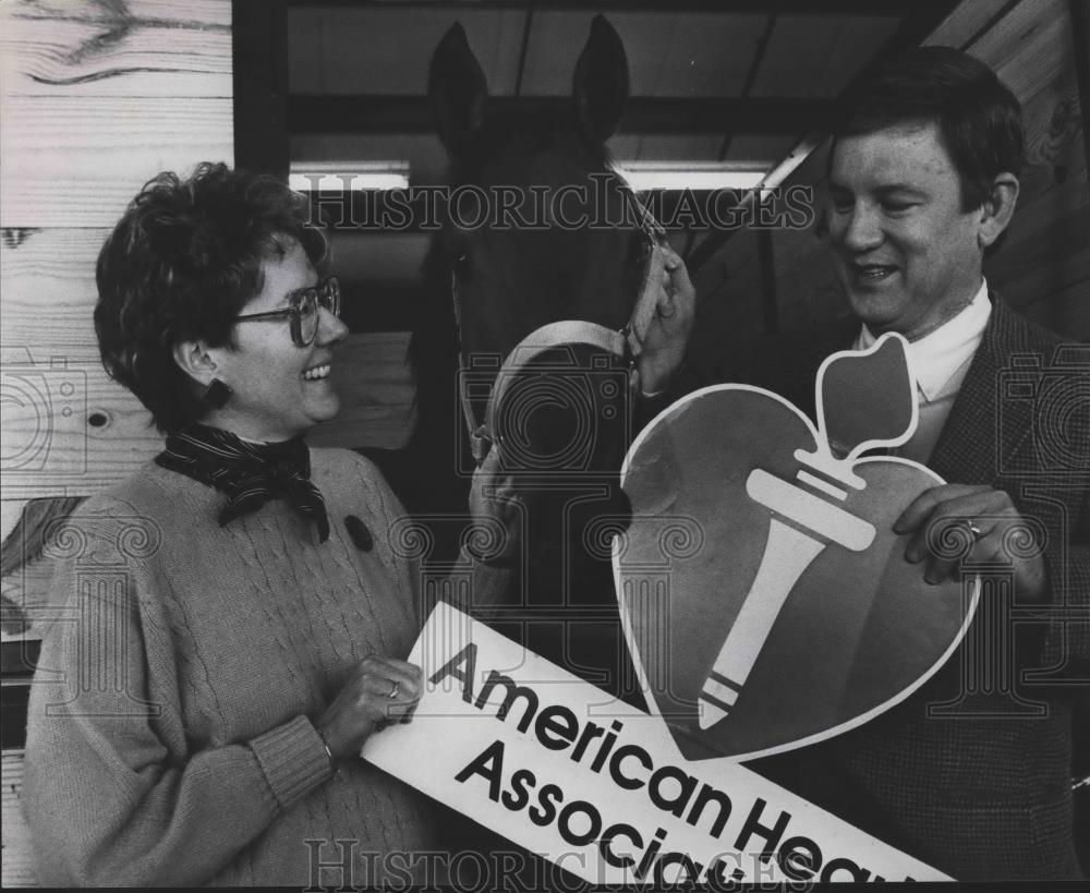 1987 Press Photo Judy Thompson, Birmingham Turf Club, American Heart Association - Historic Images