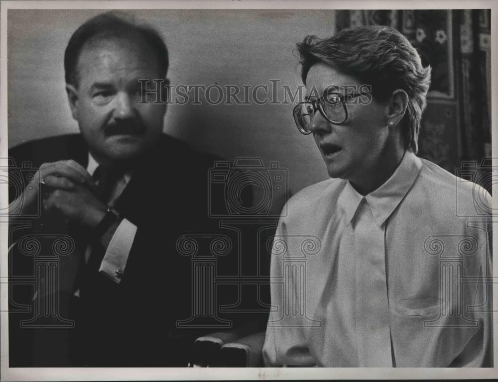 1987 Press Photo Bill Killingsworth &amp; Judy Thompson of the Birmingham Turf Club - Historic Images