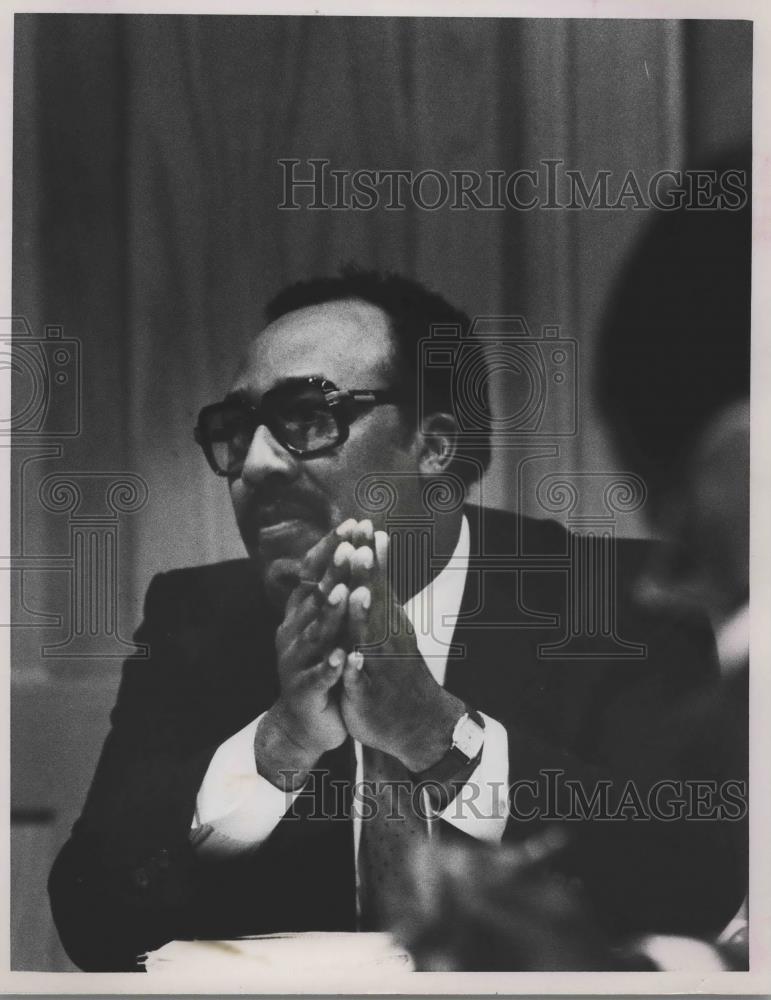 1988 Press Photo Al Richards, Birmingham-Jefferson Transit Authority meeting, AL - Historic Images