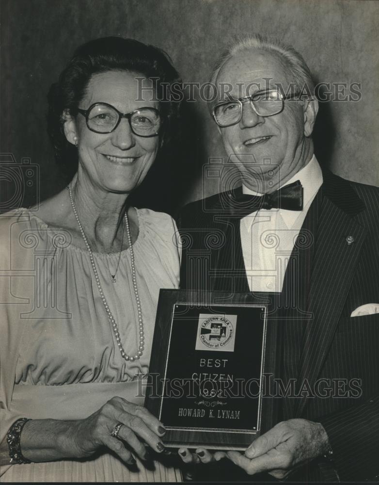 1983 Press Photo Howard K. Lynam of Lynam Insurance Agency was honored - Historic Images