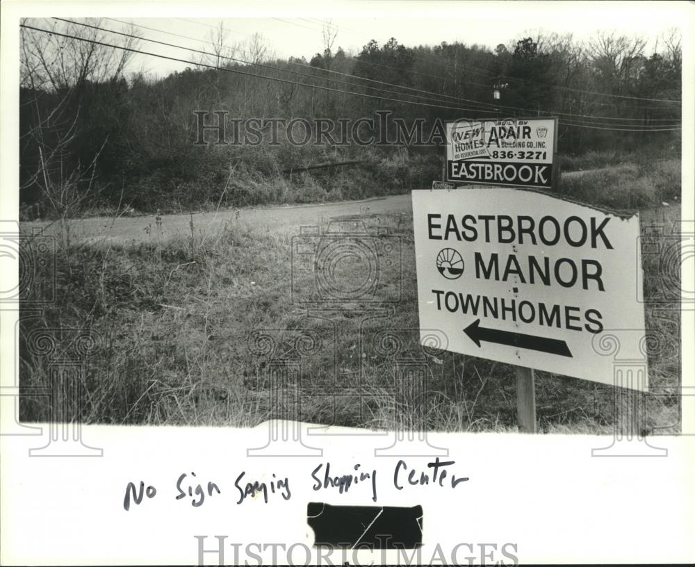 1981 Press Photo Site of Eastbrook Shopping Center, Pinson Valley, Alabama - Historic Images