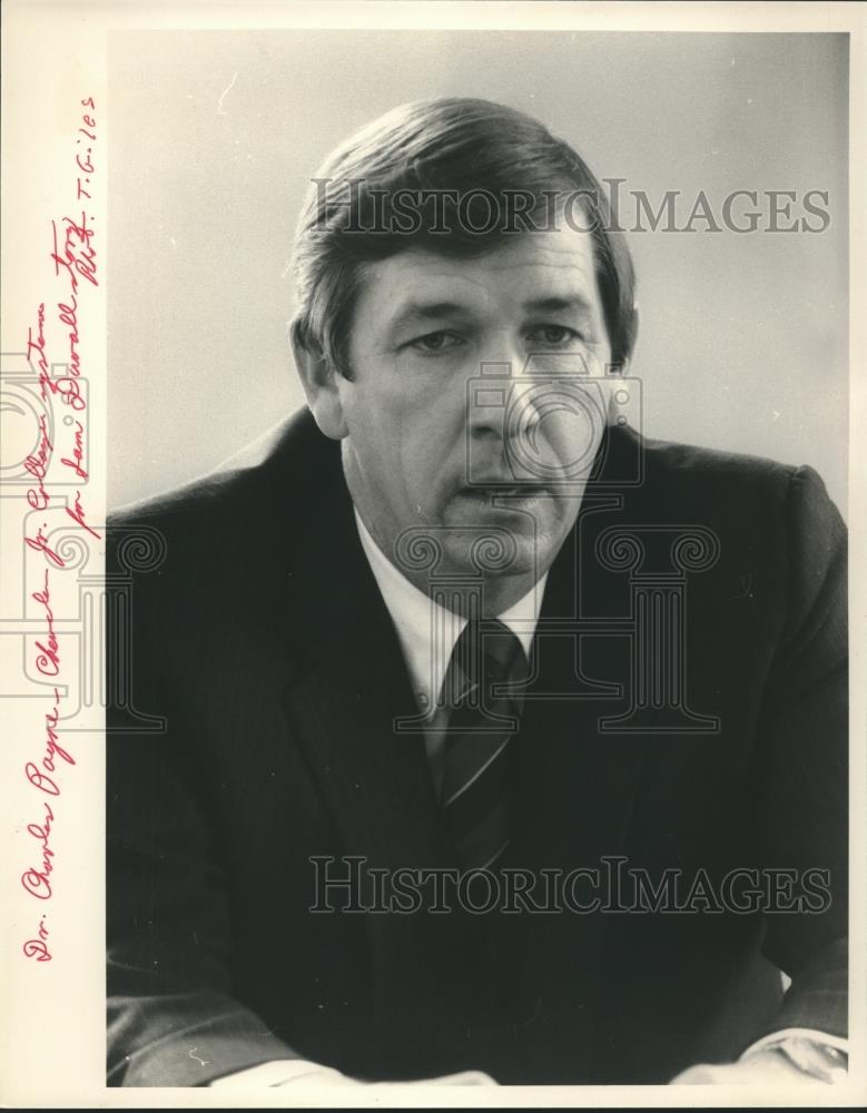 1984 Press Photo Doctor Charles Payne, chancellor Junior College system, Alabama - Historic Images