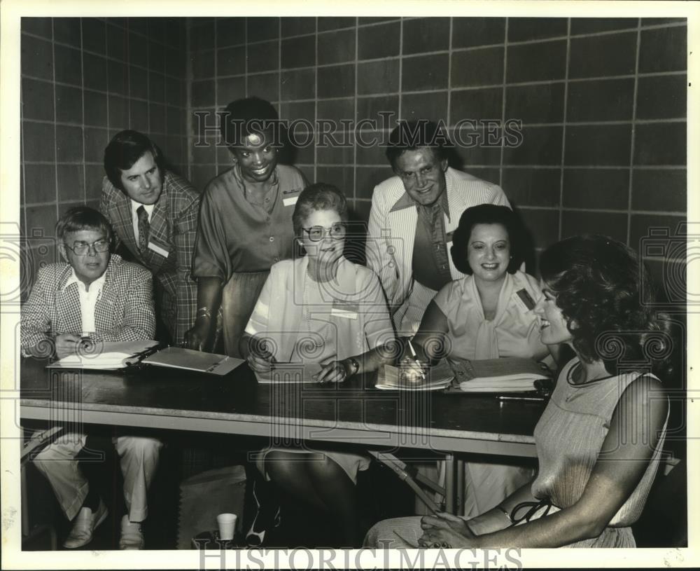 1979 Press Photo Miss Alabama Contestant with Judges - abna42179 - Historic Images