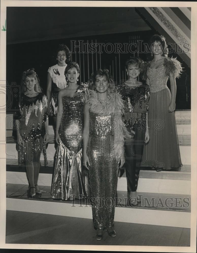 1986 Press Photo Miss Alabama Gown or Costume Group Contestants - abna42345 - Historic Images