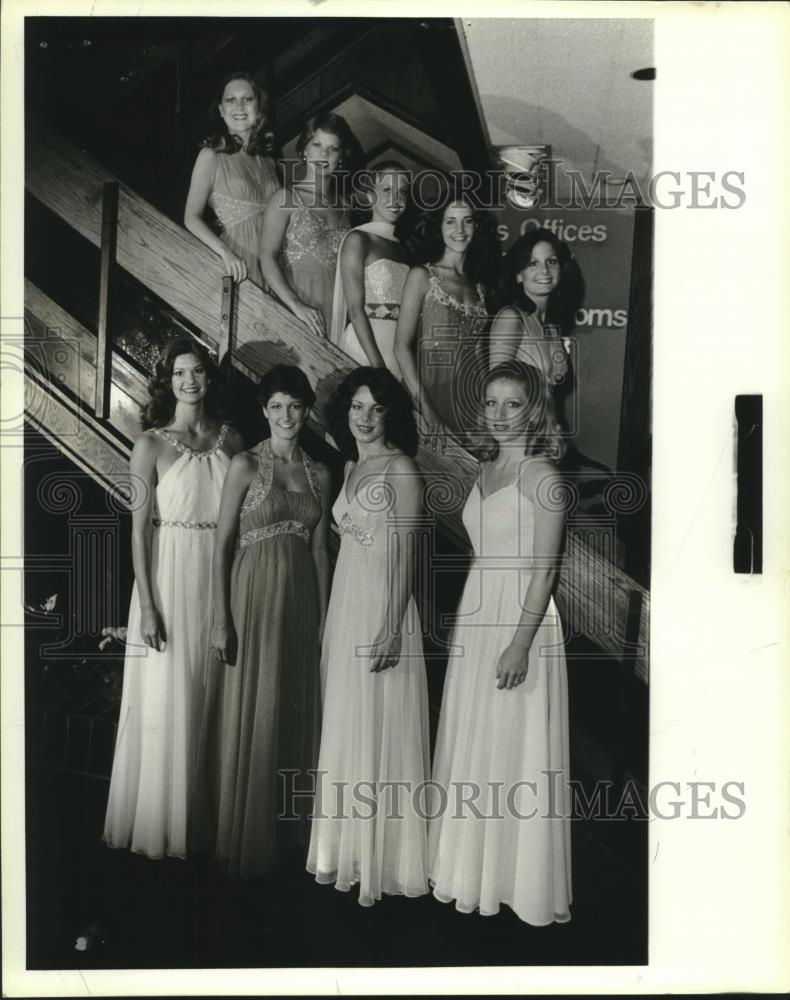 1979 Press Photo Miss Alabama Contestants in Evening wear - abna42359 - Historic Images