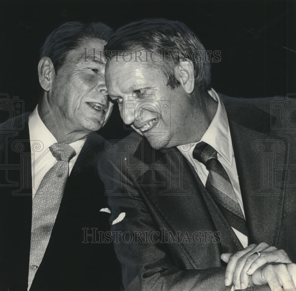 1978 Press Photo Politician Guy Hunt with Ronald Reagan - abna42772 - Historic Images