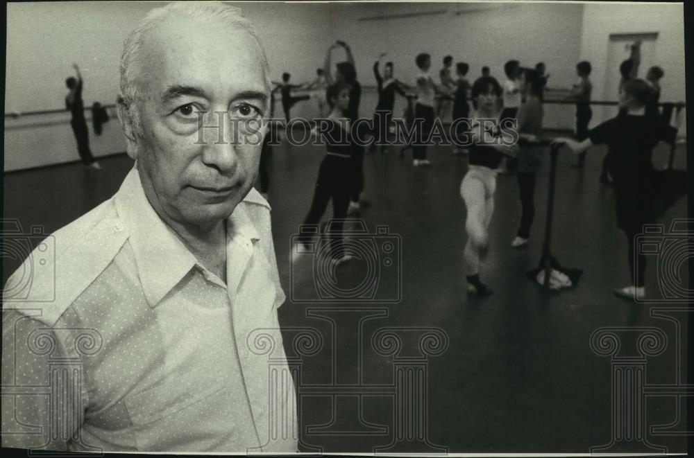 1980 Press Photo Ben Stevenson, director of Houston Ballet at rehearsal - Historic Images