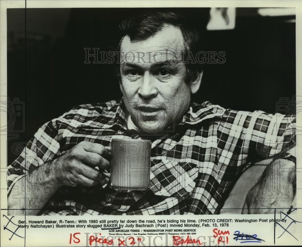 1978 Press Photo Senator Howard Baker, R-Tenn., is Senate Majority Leader - Historic Images