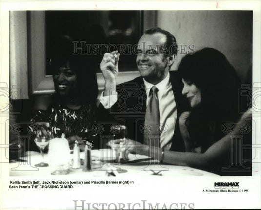 1995 Press Photo Jack Nicholson and cast mates of "The Crossing Guard" - Historic Images