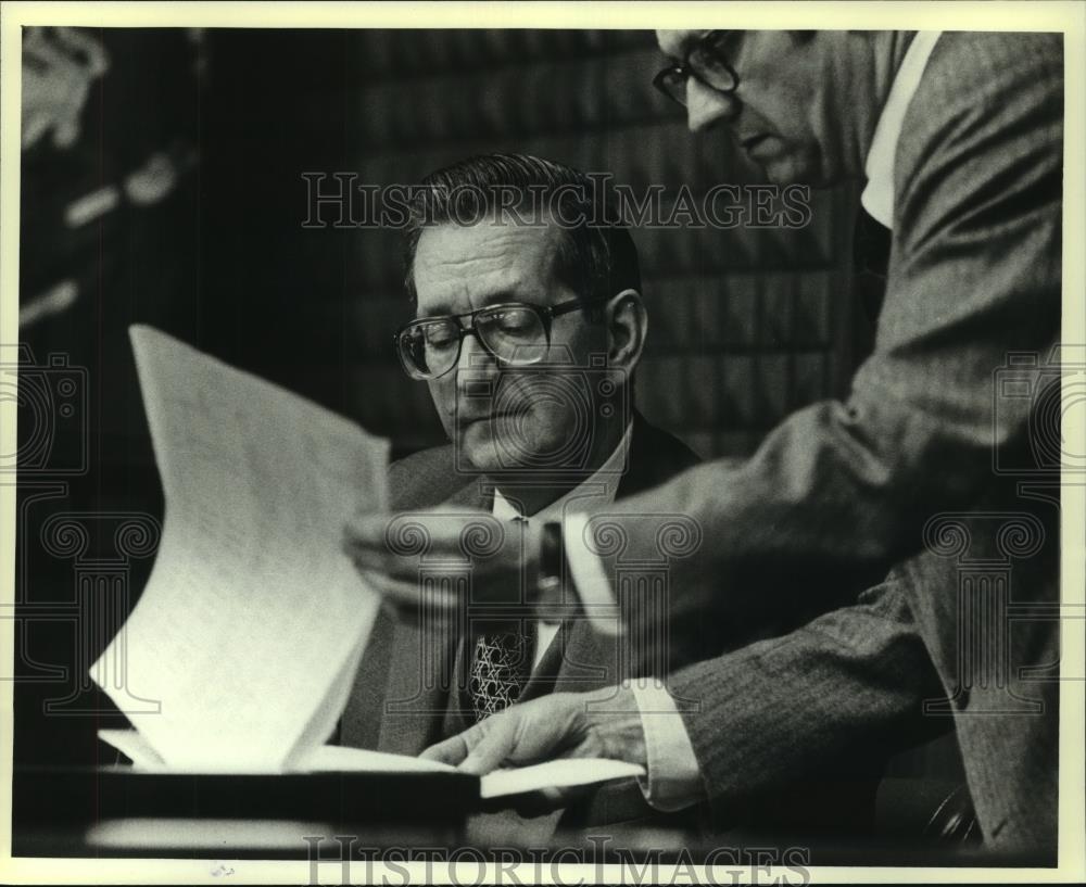 1980 Press Photo Ralph Homer, Rank Business Manager at Christ Seraphim Hearing - Historic Images