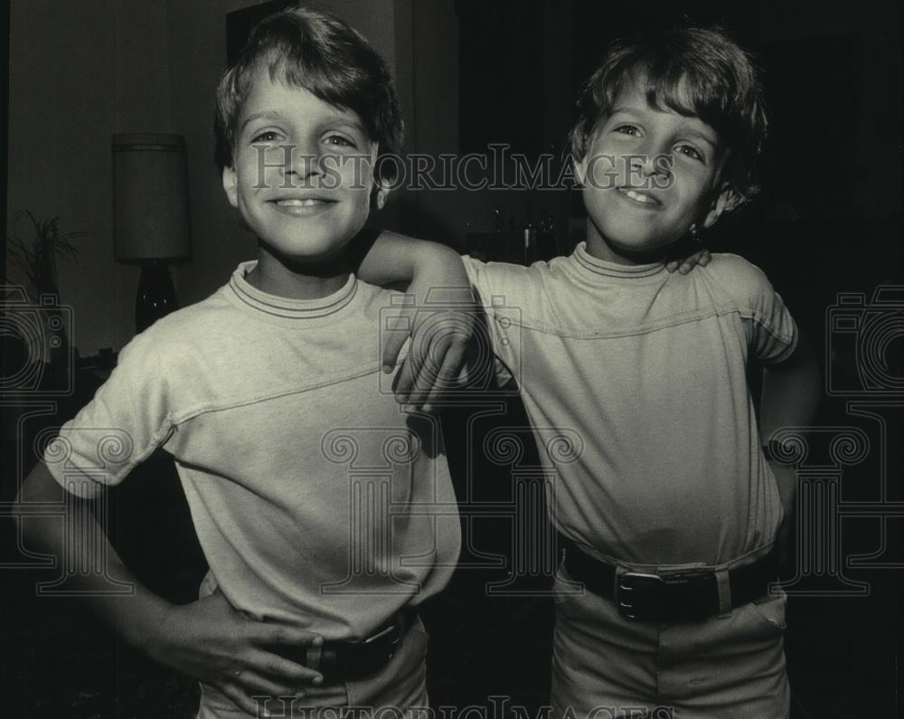 1983 Press Photo Twin Boys Gregg and Brian Jablonowski - mjc08267 - Historic Images