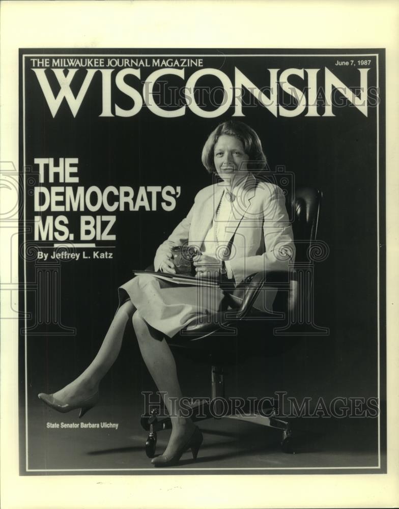 1987 Press Photo State Sen. Barbara Ulichny of Wisconsin - mjc08547 - Historic Images