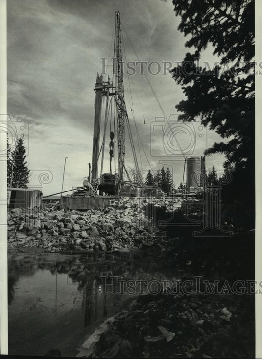 1976 Press Photo Gulf Mineral Corp.'s uranium mine near San Mateo, New Mexico - Historic Images