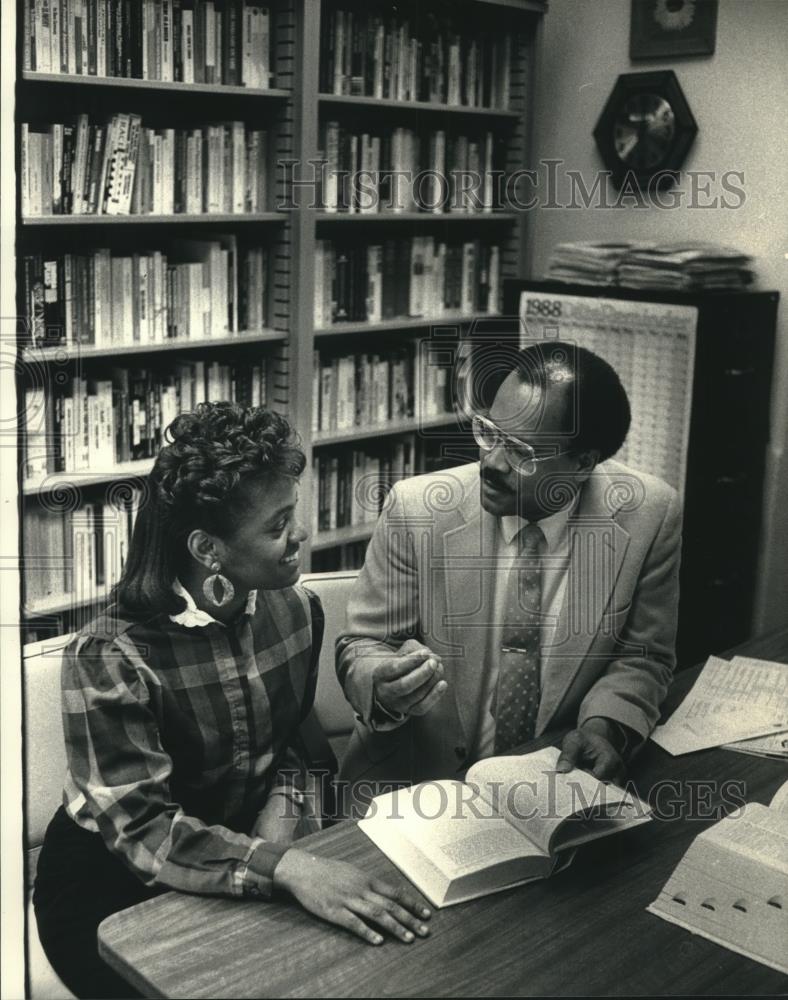 1988 Press Photo University of Wisconsin Student Sheri Cook &amp; Winston Van Horne - Historic Images