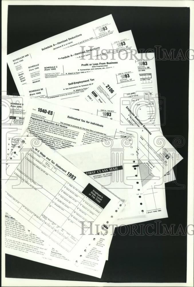 1994 Press Photo Miscellaneous 1993 tax forms - mjc10355 - Historic Images