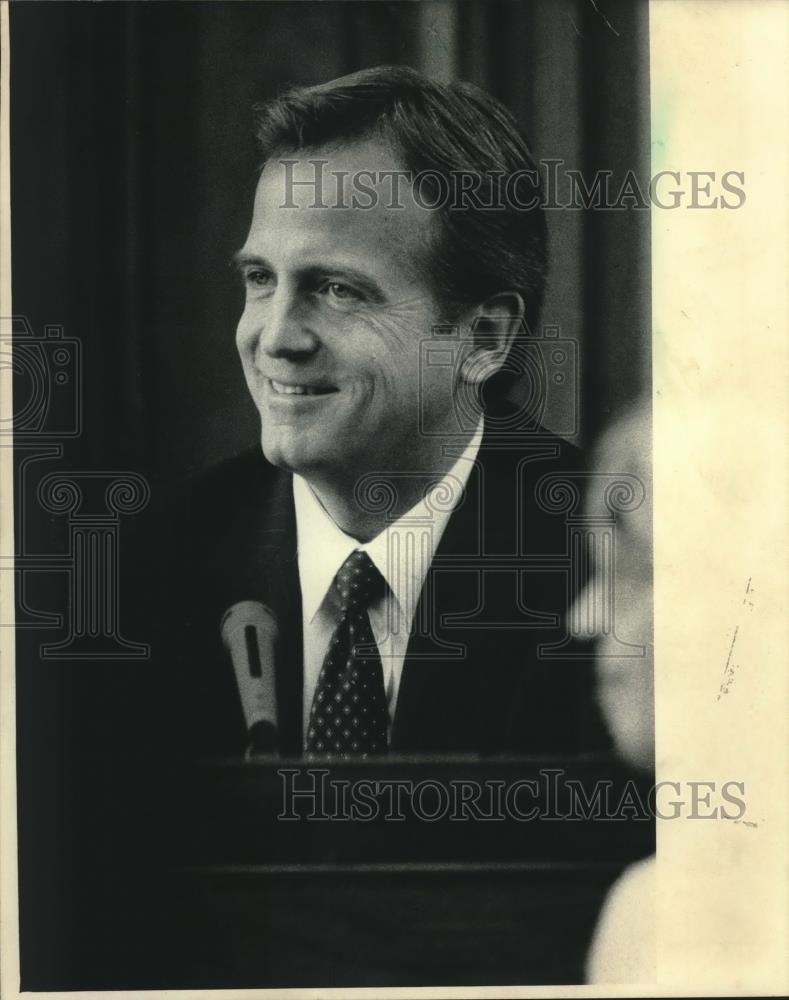 1985 Press Photo Peter V. Ueberroth- Baseball Commissioner United States - Historic Images