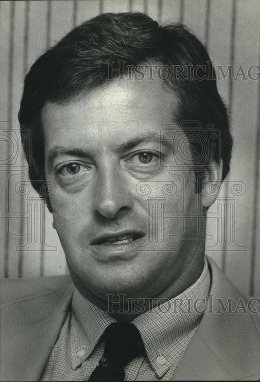 1980 Press Photo Ken Sanders, former Milwaukee Brewer, now works real estate - Historic Images