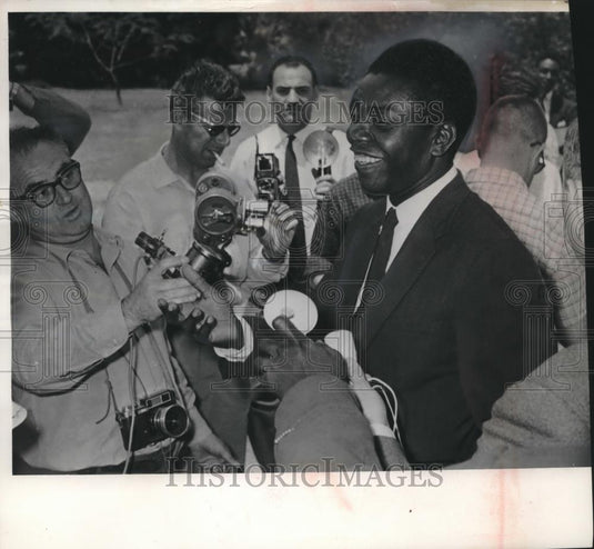 Press Photo Premier Moise Tshombe of Congo province of Katanga met with press - Historic Images
