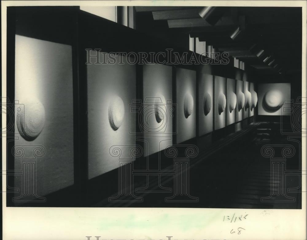 1983 Press Photo Ann E. Stein&#39;s &quot;Virgin Pieces&quot; at Cardinal Stritch College - Historic Images