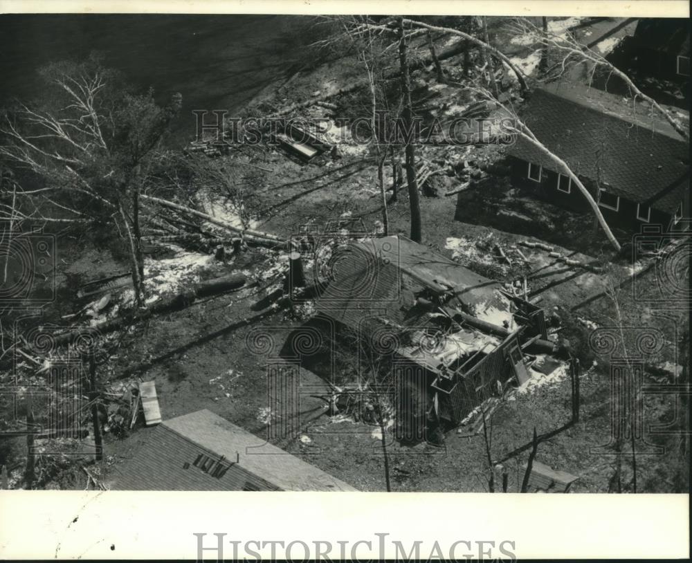 1984 Press Photo Aftermath of storm in Vilas County, Wisconsin - mjc11417 - Historic Images