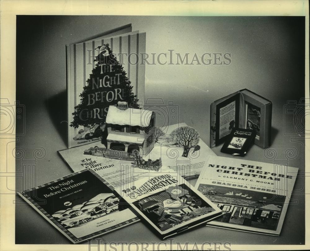 1984 Press Photo Selection of toys from TLC Toys, pop-up books - mjc11962 - Historic Images