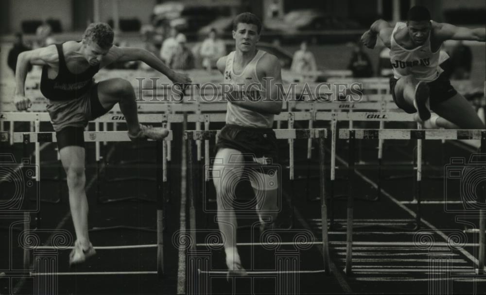 1994 Press Photo Waukesha Noth&#39;s Andy Klokow won the 110 high hurdles, Wisconsin - Historic Images
