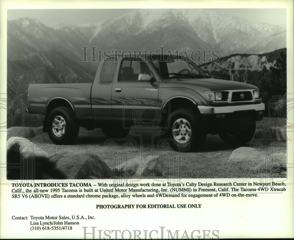 1995 Press Photo 1995 Toyota Tacoma 4WD Xtracab SR5 V6 Pickup Truck - mjc12286 - Historic Images