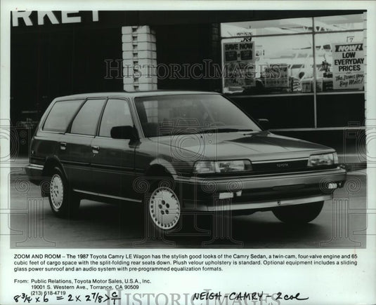 1987 Press Photo 1987 Toyota Camry LE Wagon - mjc12289 - Historic Images