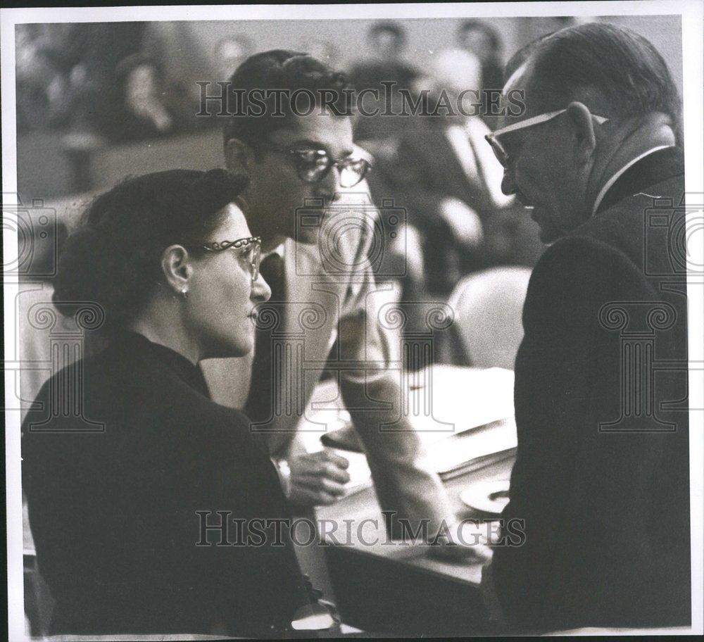 1957 Press Photo Frank P. Leo Don Bowman - RRV50737 - Historic Images