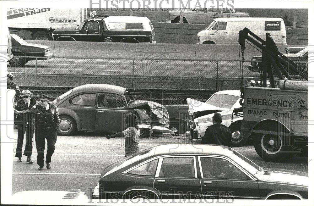 1980 Press Photo Dan Ryan Expressway Vehicle Squad car - RRV40891 - Historic Images