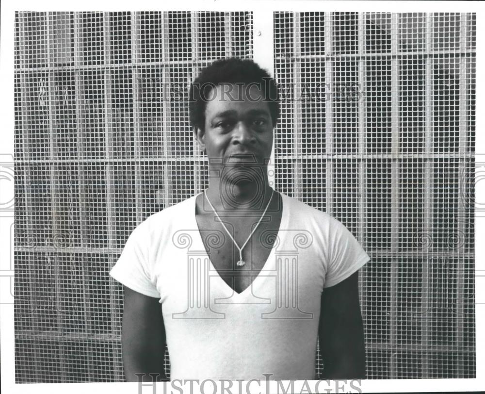 1980 Press Photo Inmate Johnny Harris at Holman Prison in Atmore, Alabama - Historic Images
