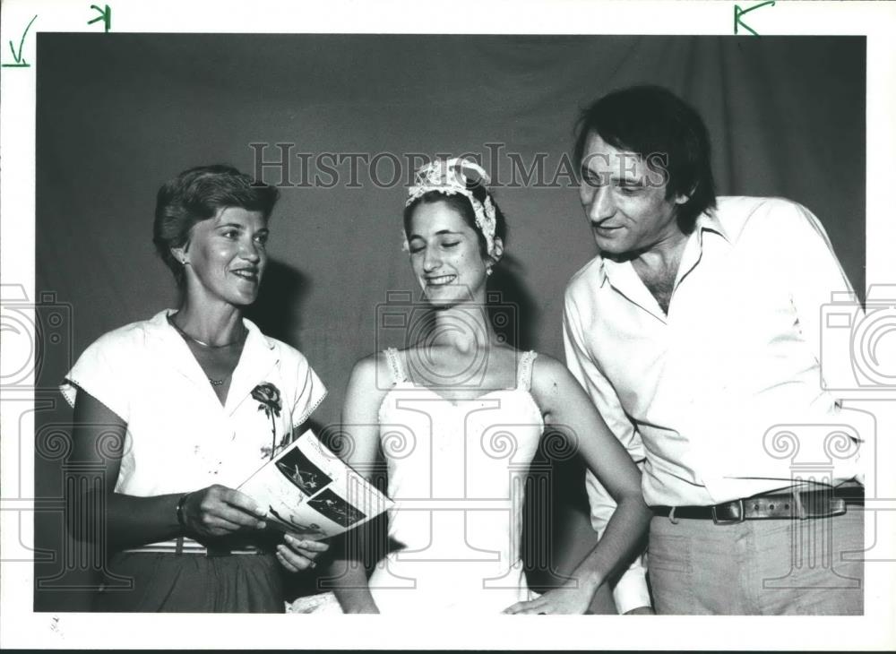 1981 Press Photo Andrea Davis, Ballet UAB director Stevan Grebel, Ann Yates - Historic Images