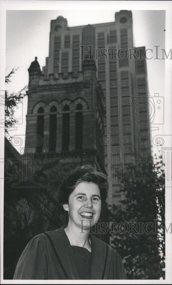 1989 Press Photo Marjorie White, Birmingham Historical Society, Harbert Plaza AL - Historic Images