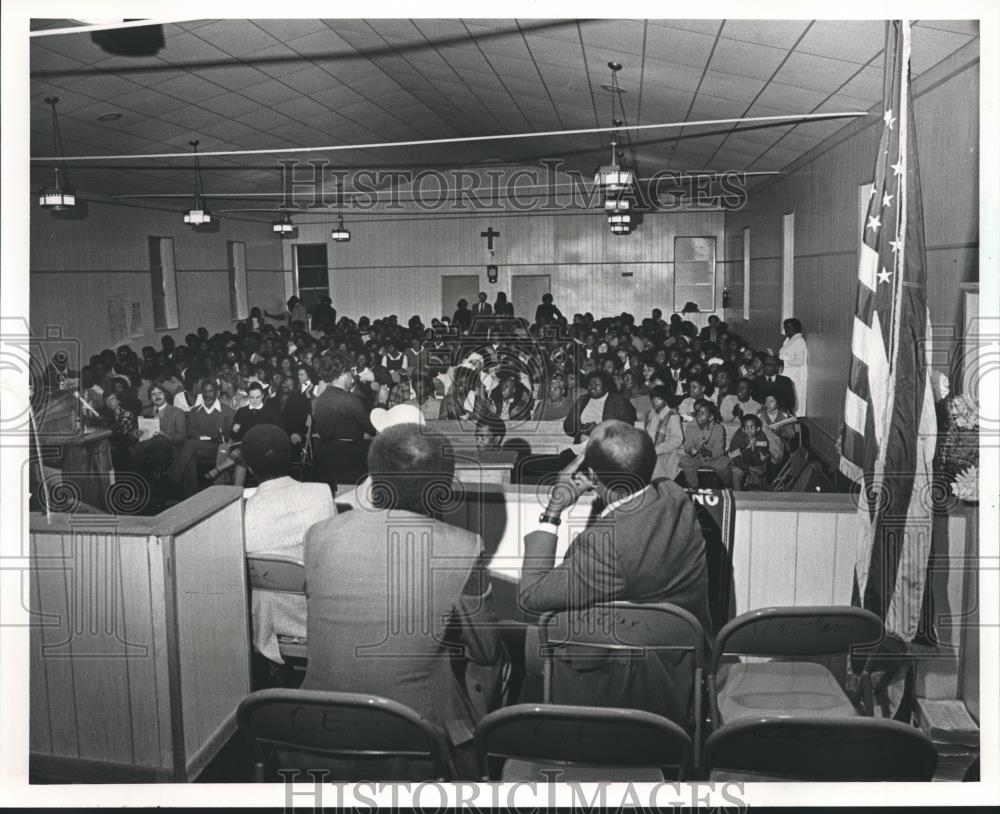 1983 Press Photo Montgomery&#39;s oldest black church, Old Elam Baptist with Mayor - Historic Images