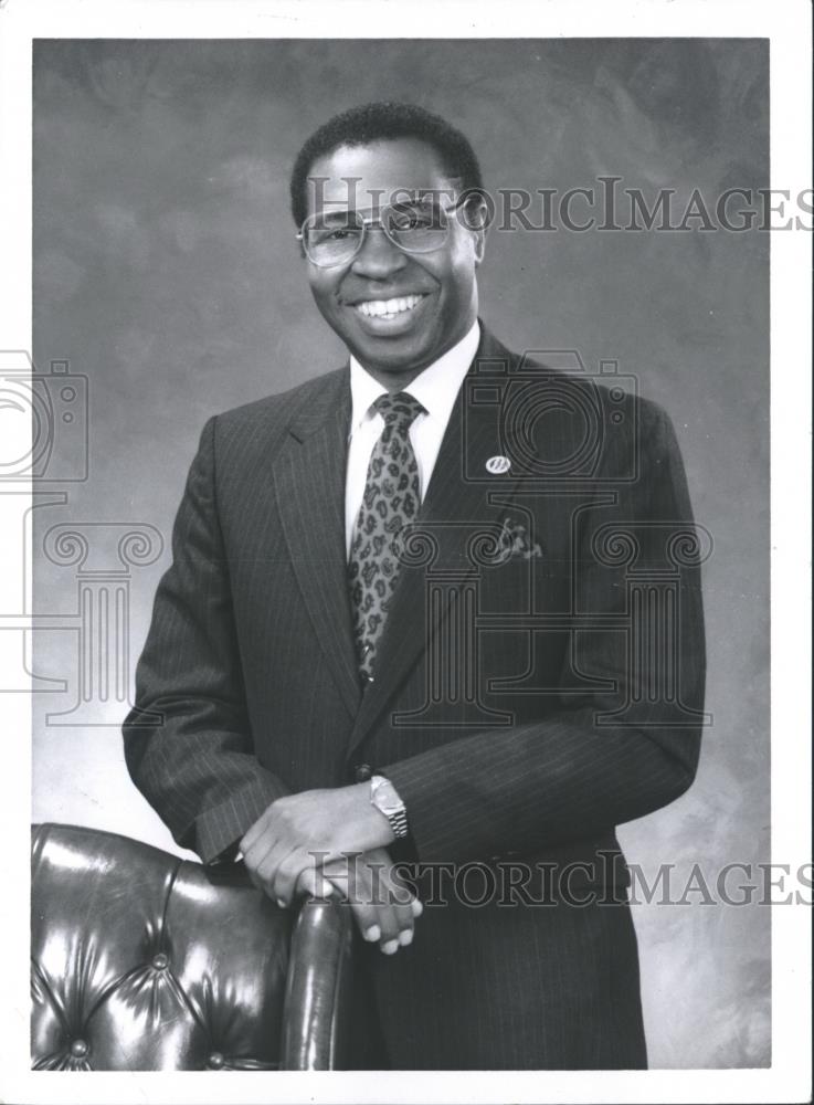 1990 Press Photo Fred Gainous of Chancellor, Alabama, Junior Colleges - Historic Images