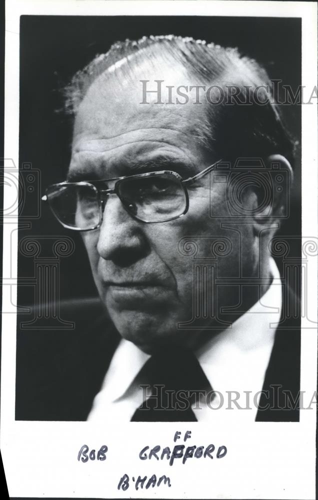 1981 Press Photo Politician Robert Grafford of Birmingham, Alabama - abna30844 - Historic Images