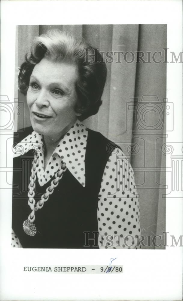 1980 Press Photo Eugenia Sheppard - abna32081 - Historic Images