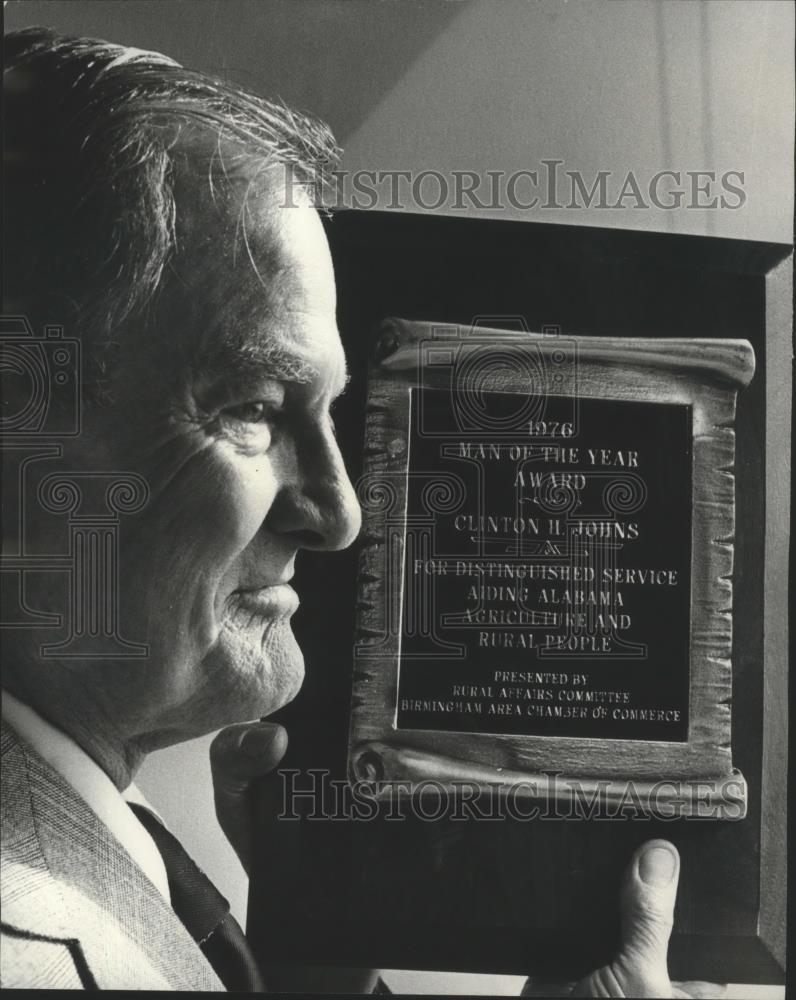 1976 Press Photo Clinton H. Johns Named Man of the Year, Birmingham, Alabama - Historic Images