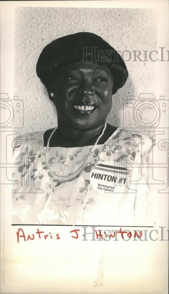 Press Photo Antris Hinton, candidate for Birmingham City Council, Alabama - Historic Images