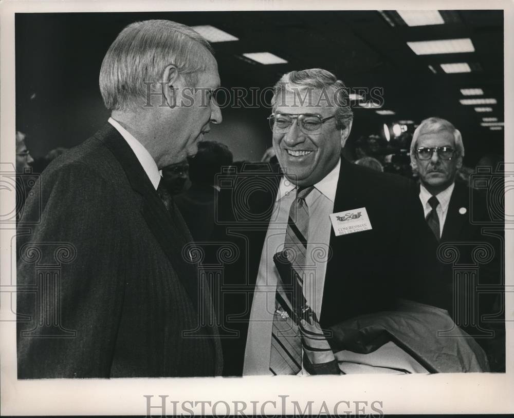 1987 Press Photo Breakfast with Hunt and Bill Dickinson - abna32990 - Historic Images