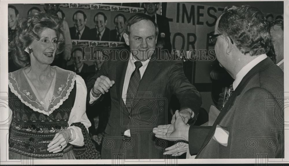 1986 Press Photo Mr. and Mrs. Fob James, former Governor of Alabama and Wife - Historic Images