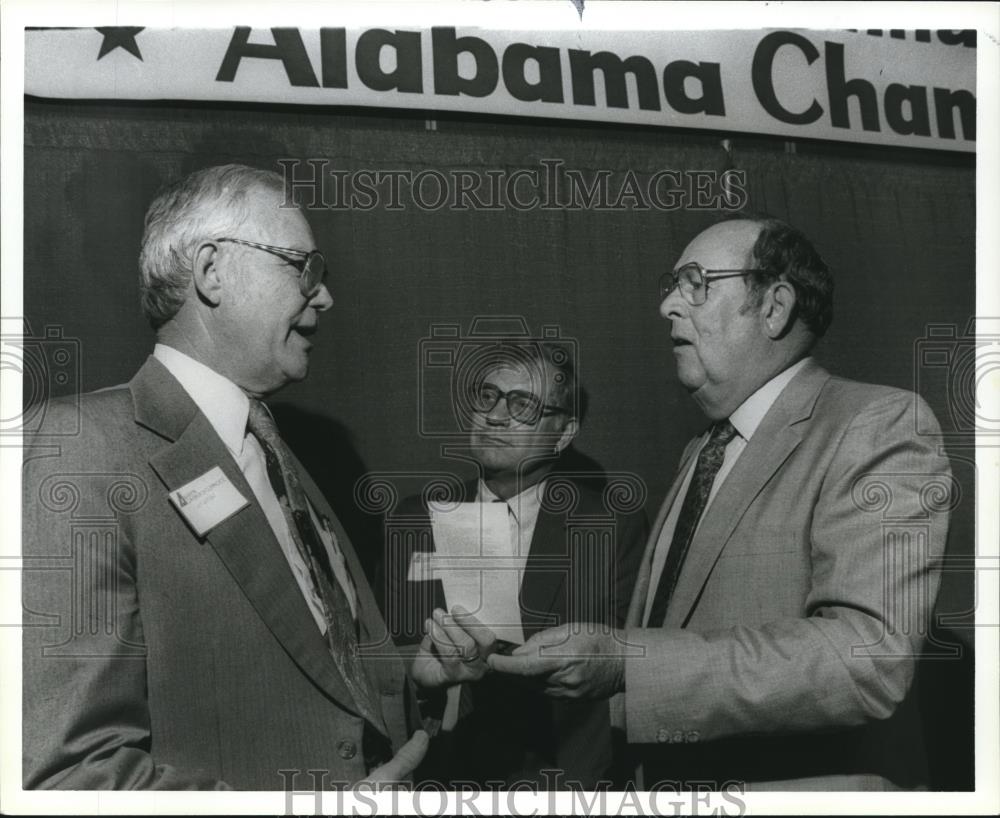 1982 Press Photo Ray Jeffcoat, Ted C. Kennedy, Sam J. &quot;Bo&quot; Renfroe Jr., Alabama - Historic Images