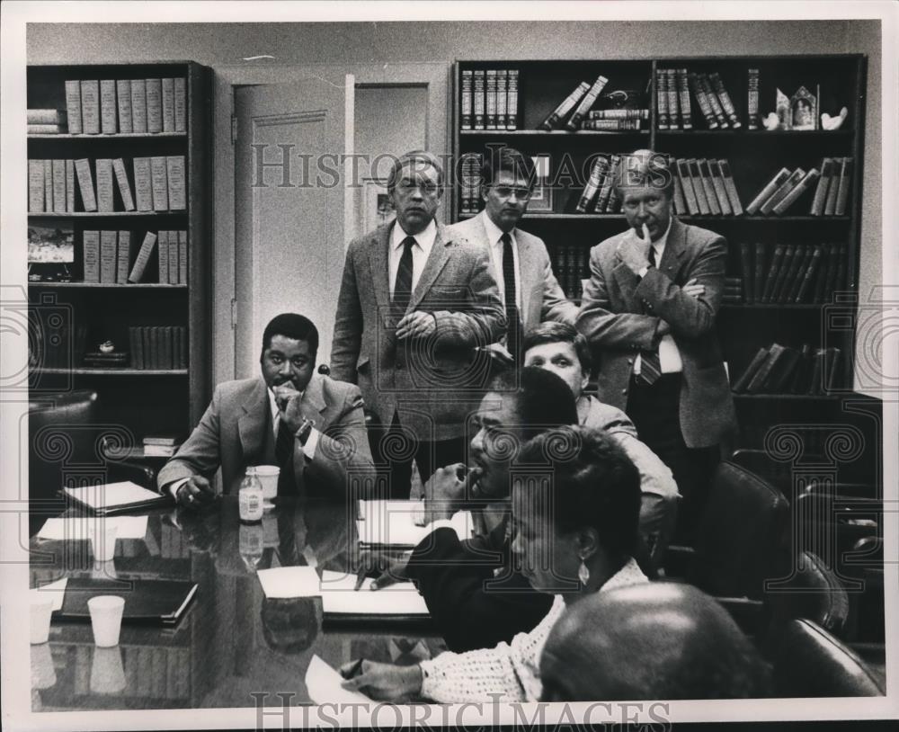 1987 Press Photo Jefferson County Legislative Delegation at Meeting - abna33112 - Historic Images